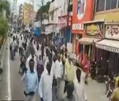 Tension in AP town as TDP stages protest over ex-minister's remarks