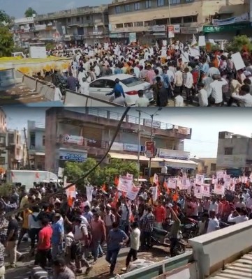 Protest against forceful conversion of Hindu family members in Gujarat