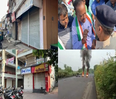Cong bandh call in Gujarat receives mixed response, party workers detained