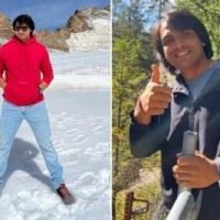 Neeraj Chopra celebrates successful season with his javelin in Switzerland