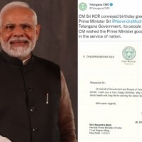 Telangana CM KCR greets PM on birthday