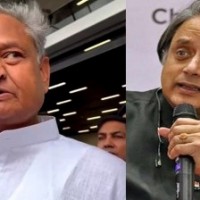 Tharoor in Cong office to check delegate list, Gehlot arrives in Delhi