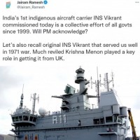INS Vikrant, a collective effort of all govts since 1999: Cong