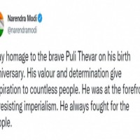 PM pays homage to Puli Thevar on his birth anniversary