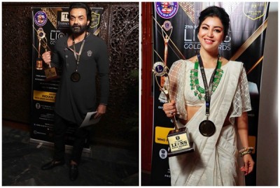 Bobby Deol wins Best Actor for 'Aashram' at 27th Lions Gold Awards Bobby Deol wins Best Actor for 'Aashram' at 27th Lions Gold Awards