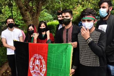 Afghanistan students in Bengaluru protest against Pakistan