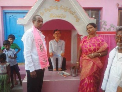 Telangana man who built KCR temple puts it on sale Telangana man who built KCR temple puts it on sale
