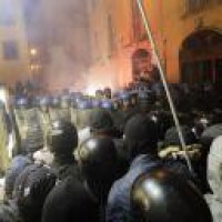 Far-right Rome protest turns briefly violent