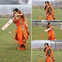 Bangla woman cricketer's wedding photoshoot on pitch bowls out social media