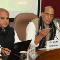 Agriculture Minister Tomar meets Rajnath Singh ahead of talks with farmers