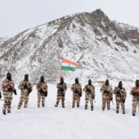 ITBP's R-Day march with Tricolour at 17,000 ft