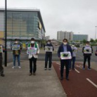 Andhra NRIs protest in solidarity with Amaravati movement