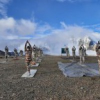 ITBP practices Yoga at 18,800 feet on India-China border