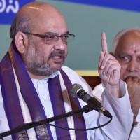 BJP President Shri AmitShah participates in the BJP's nationwide protest against divisive politics of Congress