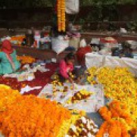 Incense sticks from temple garlands to skill poor women