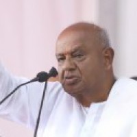 Ex-PM H.D. Deve Gowda takes oath as RS member