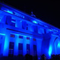 Guwahati's key installations turn blue on World Children's Day