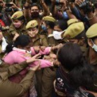 Congress leaders arrested during protest