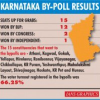 K'taka bypolls: BJP wins 12, Congress 2, JD-S 0