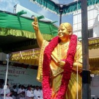 Former TN CM Jayalalitha's statue unviled at party headquarters