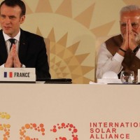French President Macron takes a dig at Trump, hails India's solar alliance initiative