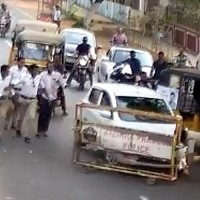 TDP leader son's reckless driving takes away a traffic cop life in Kakinada