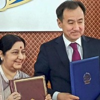 Sushma Swaraj arrives in Mongolia on 2-day visit