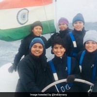 All women crew of Indian Navy's INSV Tarini, reaches South Africa's Cape Town