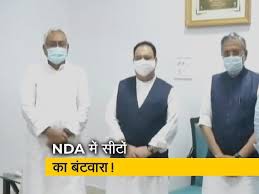 बिहार में भारतीय जनता पार्टी और जनता दल यूनाइटेड का गठबंधन तय बिहार में भारतीय जनता पार्टी और जनता दल यूनाइटेड का गठबंधन तय