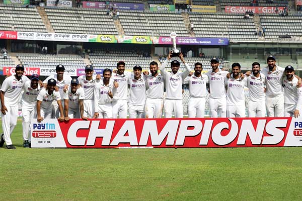 भारतीय टीम ने न्यूजीलैंड को 372 रनों से हराकर सीरीज जीती