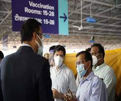 सीएम केजरीवाल ने वैक्सीनेशन सेंटर का किया दौरा सीएम केजरीवाल ने वैक्सीनेशन सेंटर का किया दौरा