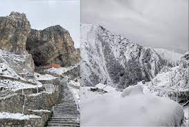 कश्मीर में अमरनाथ से जोजिला तक बर्फबारी कश्मीर में अमरनाथ से जोजिला तक बर्फबारी