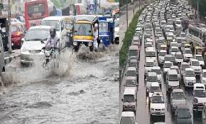 दिल्ली में भारी बारिश के बाद जलजमा दिल्ली में भारी बारिश के बाद जलजमा
