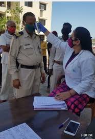 (ग्वालियर)पुलिस लाईन में डॉक्टर कल्पना द्वारा किया गया थर्मा स्केनिग ( कोरोना टेस्ट ) का निःशुल्क आयोजन (ग्वालियर)पुलिस लाईन में डॉक्टर कल्पना द्वारा किया गया थर्मा स्केनिग ( कोरोना टेस्ट ) का निःशुल्क आयोजन