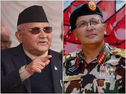 नेपाल के प्रधानमंत्री केपी शर्मा ओली ने सेना प्रमुख के साथ आकस्मिक बैठक की नेपाल के प्रधानमंत्री केपी शर्मा ओली ने सेना प्रमुख के साथ आकस्मिक बैठक की
