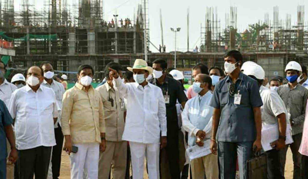 సచివాలయ నిర్మాణ పనులను పరిశీలించిన ముఖ్యమంత్రి కేసీఆర్ సచివాలయ నిర్మాణ పనులను పరిశీలించిన ముఖ్యమంత్రి కేసీఆర్