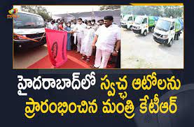 స్వచ్ఛ ఆటోలను ప్రారంభించిన మంత్రి కేటీఆర్ స్వచ్ఛ ఆటోలను ప్రారంభించిన మంత్రి కేటీఆర్