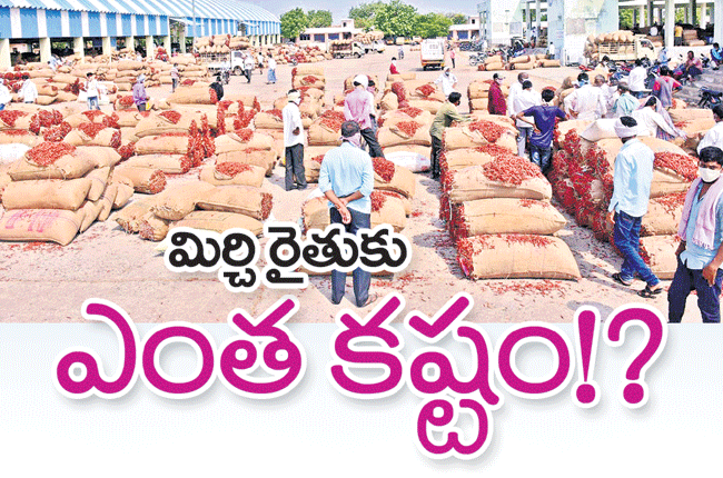 మిర్చి రైతులకు కష్టాలు... మిర్చి రైతులకు కష్టాలు...