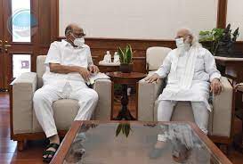 మోడీతో పవార్ భేటీ మోడీతో పవార్ భేటీ