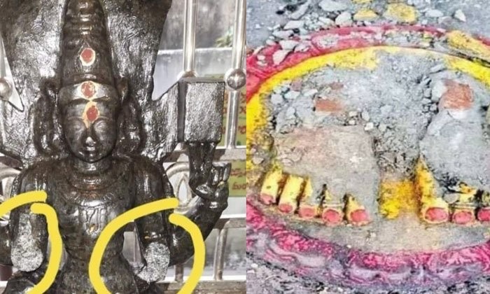 దేవతామూర్తుల విగ్రహాలు ధ్వంసం పై ధార్మిక సంఘాల ఆందోళన దేవతామూర్తుల విగ్రహాలు ధ్వంసం పై ధార్మిక సంఘాల ఆందోళన