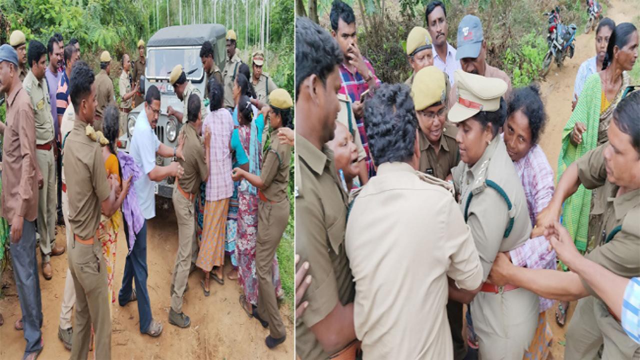 గిరిజనులను చితకబాదిన ఆటవీ అధికారులు గిరిజనులను చితకబాదిన ఆటవీ అధికారులు