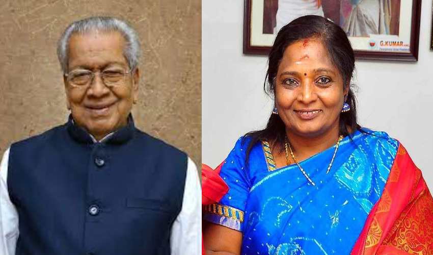 ఏపి గవర్నర్ ను పరామర్శించిన తెలంగాణ గవర్నర్ ఏపి గవర్నర్ ను పరామర్శించిన తెలంగాణ గవర్నర్