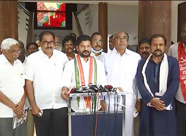 పోడు ఉద్యమానికి కాంగ్రెస్ మద్దతు - రేవంత్ రెడ్డి పోడు ఉద్యమానికి కాంగ్రెస్ మద్దతు - రేవంత్ రెడ్డి